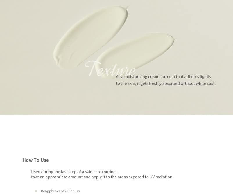 Application de Beauty of Joseon Relief Sun — méthode des deux doigts sur le visage, fini invisible