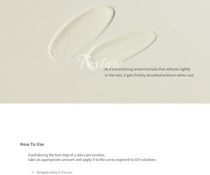 Application de Beauty of Joseon Relief Sun — méthode des deux doigts sur le visage, fini invisible